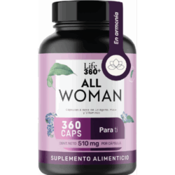 Life 360+ Multivitamínico para Mujer de 360 Cápsulas