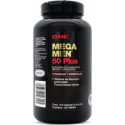GNC Mega Men 50 Plus Suplemento Vitamínico de 120 Tabletas