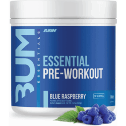 Raw CBUM Essential pre workout sabor Frambuesa azul