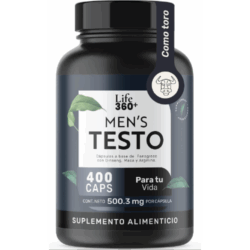 LIFE 360+ Mens Testo Suplemento Alimenticio de 400 Cápsulas