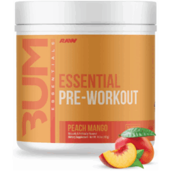 Raw CBUM essential pre workout sabor Durazno